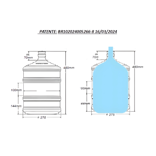 Invólucro Interno Descartável para Galão de Água 20l